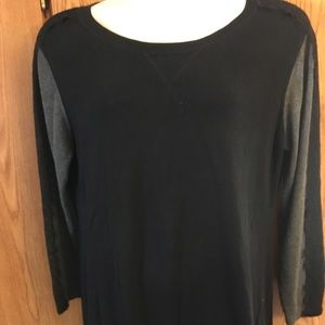 Gray and black sweater